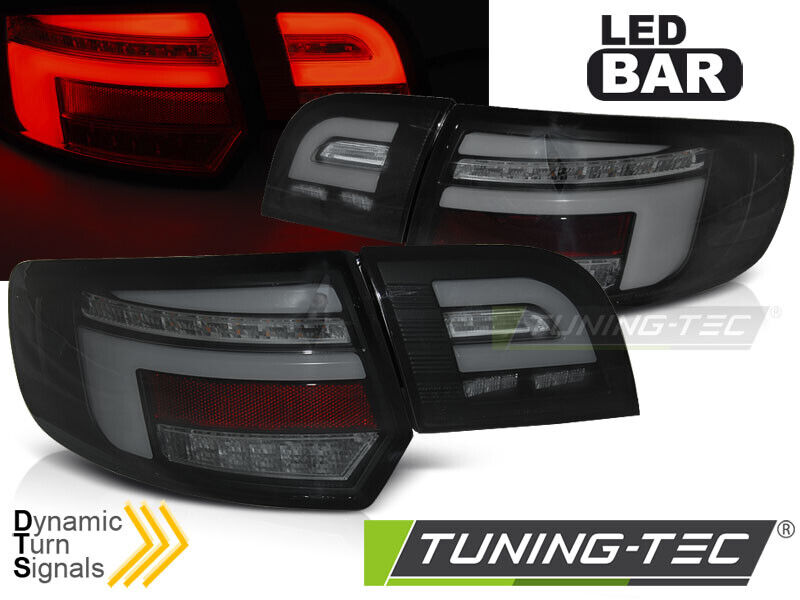 COPPIA SET FARI POSTERIORI TUNING LED  A3 8P 2004-2008 SPORTBACK fibra dinamica