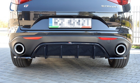 Diffusore Posteriore Tuning Stelvio 2016 Nero Satinato ( anche lucido carbonio)