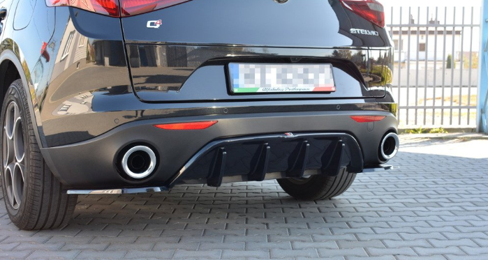 Diffusore Posteriore Tuning Stelvio 2016 Nero Satinato ( anche lucido carbonio)