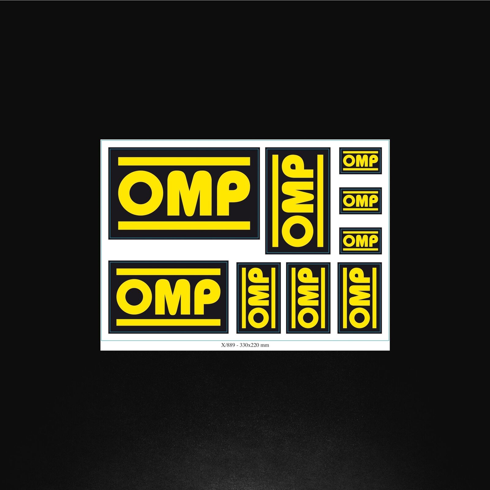 OMP STICKERS SET 331X231MM X/889