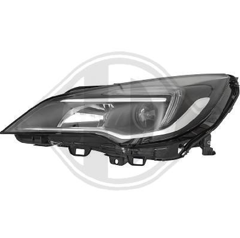 Faro fanale anteriore sinistro K 15- ZKW H7/H1 con motorino