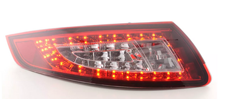 Coppia TUNING set fari fanali posteriori 911 serie 997 04-08 LED rossi red clear