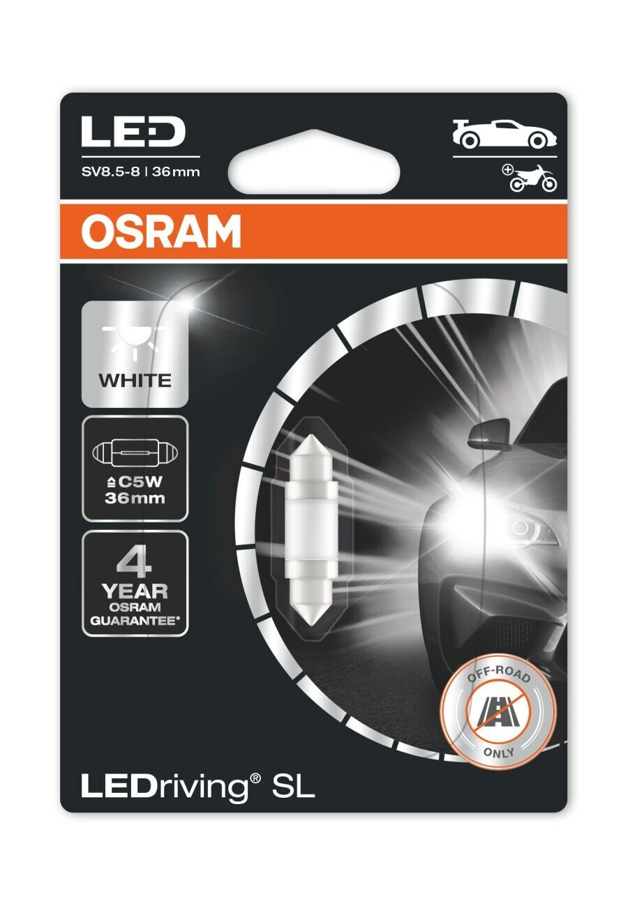 Osram LEDriving® 6418DWP-01B 0,6W/12V SV8.5-8 ≠ "C5W" 36mm White 6000K