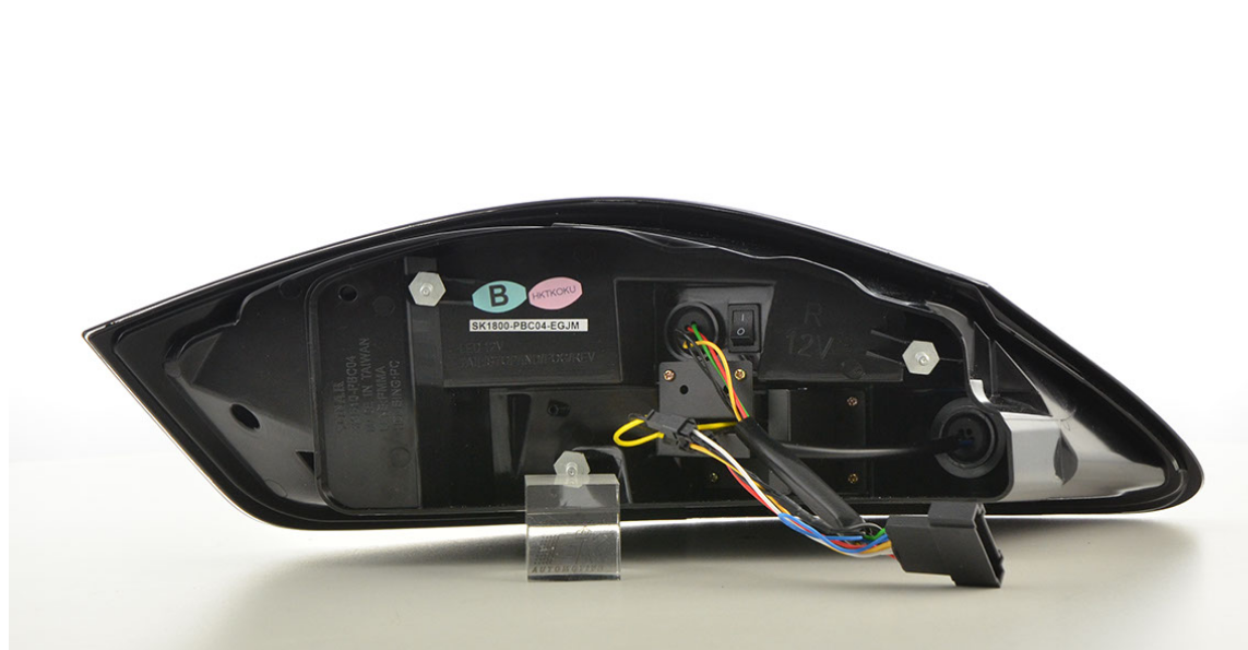 Coppia fari fanali LED LTI TUNING Boxter 987 04-09 neri freccia dinamica