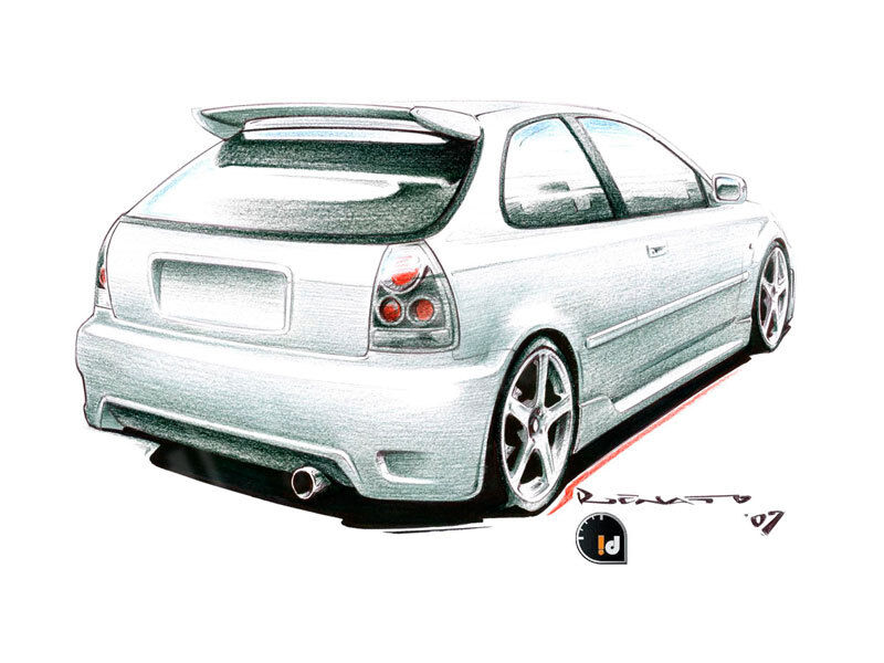 Paraurti posteriore CIVIC COUPE' 96->98 Tuning