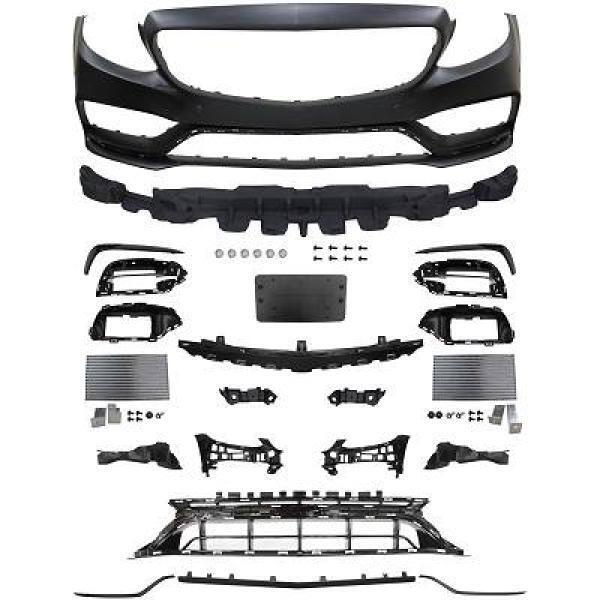 PARAURTI SPORTIVO VO W205, 18-21 SPORT C63 LOOK,