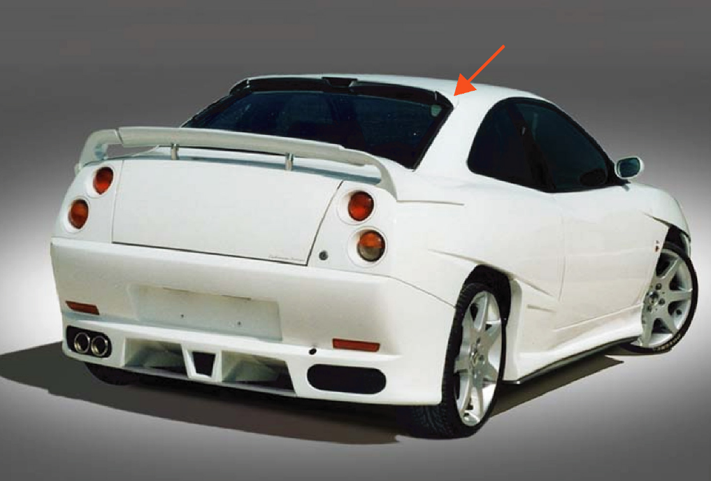 Coupe' Spoiler tuning Da Lunotto superior cadamuro design Posteriore Baule