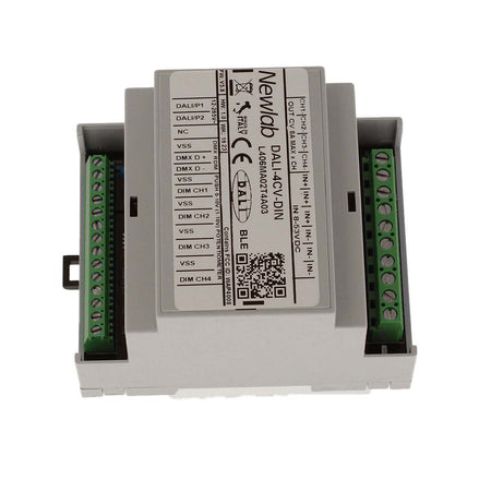NEWLAB DALI-4CV-DIN Led Dimmer 4 Canali in Tensione 12V 24V 48V Ingresso DALI