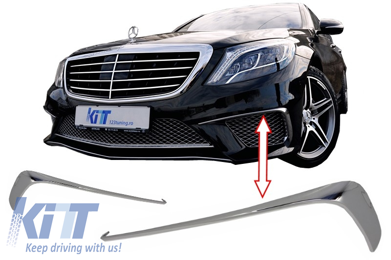 Paraurti anteriore Splitters Fins Benz W222 Classe S S65 AMG Design (20
