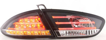 Fari Fanali tuning posteriori a LED Leon 1P1 2009-> Neri trasparente
