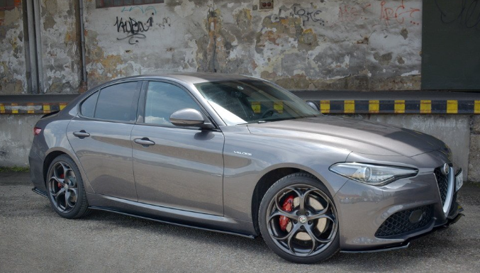 Minigonne Aggiunte Laterali Diffusori Tuning Giulia Veloce Nero Satinato