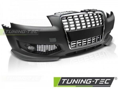 Paraurti Anteriore Tuning A3 06.2005-04.2008 S3 STYLE Griglia Cromo e Faretti
