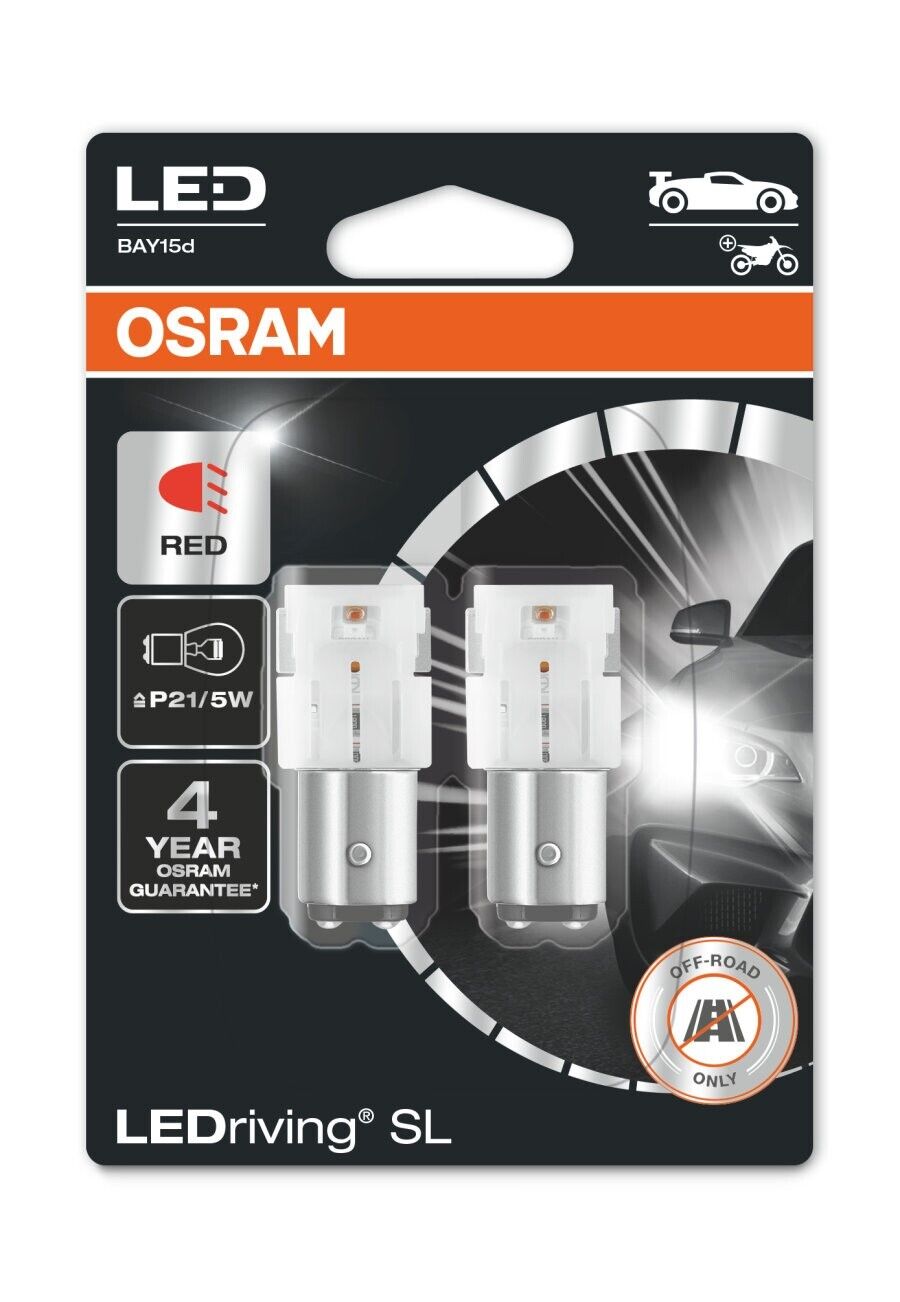 Osram LEDriving® 7528DRP-02B 1,4W/12V BAY15d ≠ "P21/5W" Red