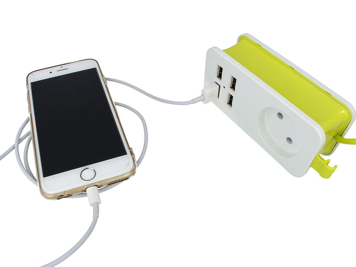 Multipresa Ciabatta Elettrica Caricabatterie 4 Porte USB 5V 2.4A Fast Charge 1