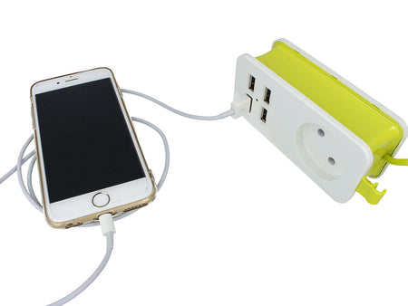 Multipresa Ciabatta Elettrica Caricabatterie 4 Porte USB 5V 2.4A Fast Charge 1