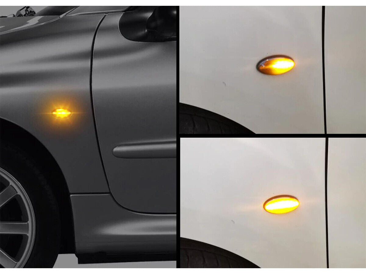 Kit Freccia Laterale a Led Side Marker Dinamica Lente Fume  1007 107 206 207 30