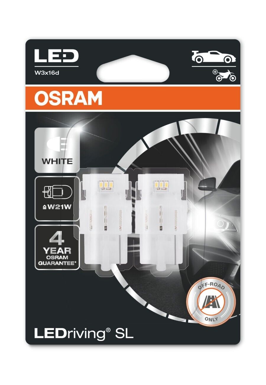 Osram LEDriving® 7505DWP-02B 2W/12V W3x16d ≠ "W21W" White 6000K