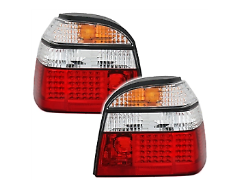 Coppia Fari Fanali Posteriori Tuning GOLF 3 1991-1997 Rosso/Bianco LED