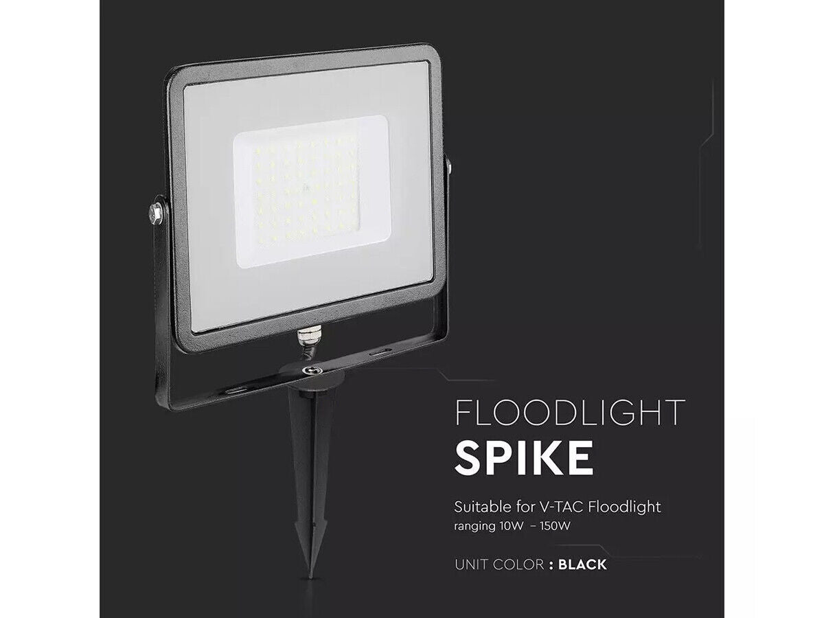 Picchetto in Alluminio per Fari Led Flood Light Colore Nero Modello Piccolo