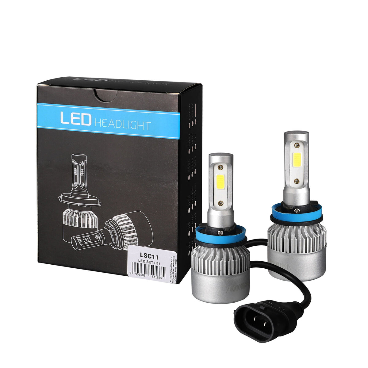 Kit Conversione Fanali Fari FUL LED COB H11 4 X 10W 40W 12 24 V 40W 10000 Lumens