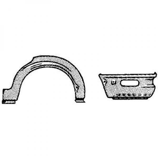 Passaruota arco parafango lamierato sinistro 4 porte Serie3 E30 82-87