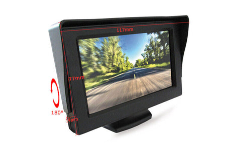 Monitor TFT LCD 4,3'' Slim Orientabile a 160 Gradi Doppio Ingresso Video Per