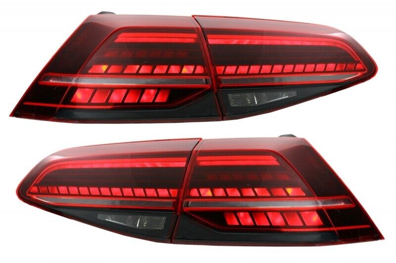 COPPIA SET FARI FANALI TUNING POSTERIORI LED FRECCIA DINAMICA GOLF 7 VII E 7.5