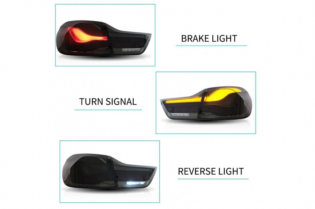 COPPIA SET FARI FANALI F32 33 36 M4 82 83 13-03.19 TUNING dinamica ROSSI FUME