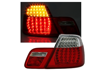 Coppia Fari Fanali Posteriori Tuning E46 04/2000-02/2007 CABRIO Rosso/Bianco LED