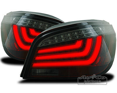 Coppia Set Fari Fanali posteriori Tuning 03>07 LED Fibra Serie 5 E60 Fumè