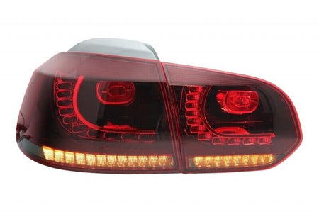 Coppia Fari Fanali Posteriori Tuning Full LED Golf 6 08-13 R20 Rosso Fumé