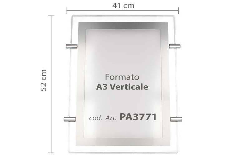 Pannello Led Pubblicitario A3 Verticale 12V 8W