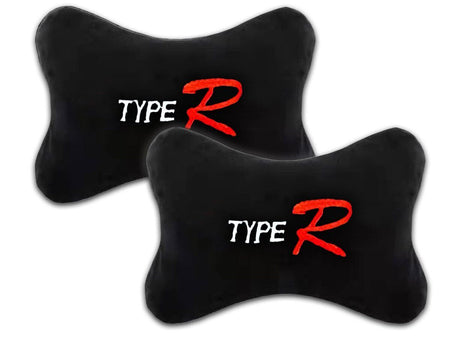 2 Pezzi Cuscini Poggiatesta Auto Ergonomici e Traspiranti Colore Nero Scritta