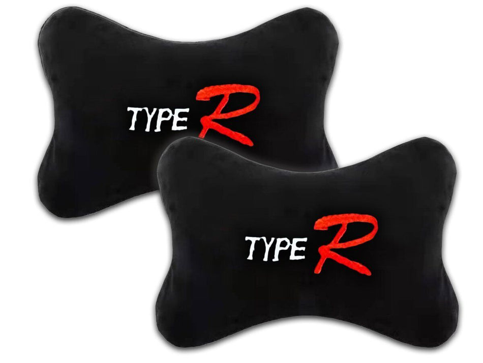 2 Pezzi Cuscini Poggiatesta Auto Ergonomici e Traspiranti Colore Nero Scritta