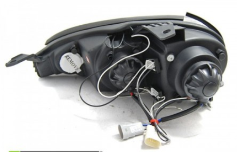 Coppia Set Fari Fanali Anteriori Tuning MX5 2001 > 2005 ANGEL EYES Nero