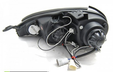 Coppia Set Fari Fanali Anteriori Tuning MX5 2001 > 2005 ANGEL EYES Nero