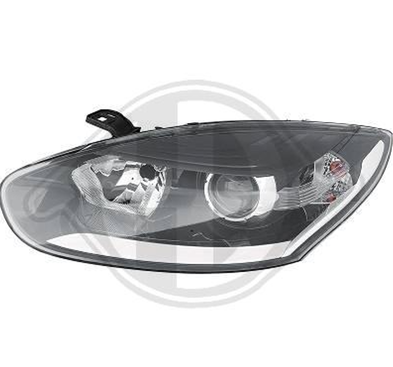 Faro fanale proiettore sinistro MEGANE 2014-2016 nero H7+H7 con motorino