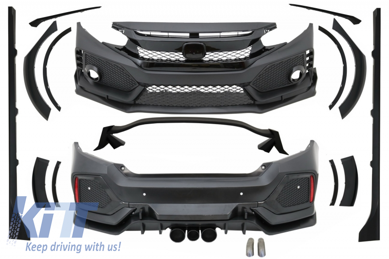 Body Set Estético Completo Civic MK10 (FC / FK) (2016-Up) Sedan Estilo Tipo R