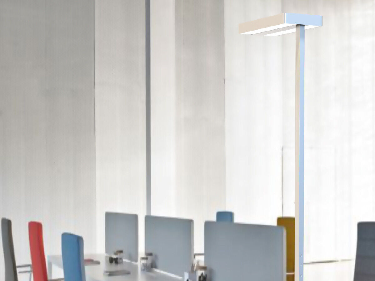 Piantana Lampada Led Da Terra Moderna Bianco Interruttore Rotella Corner Rotond