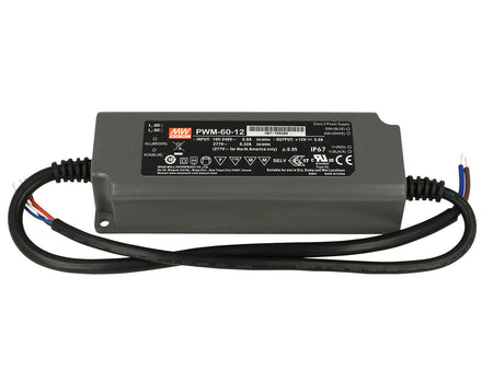 Alimentatore Led Meanwell PWM-60-12 Dimmerabile 60W 12V IP67 Dimming 3 in 1