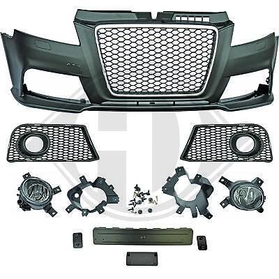 Paraurti anteriore sportivo TUNING A3 08-12 calandra cromata nera no senso