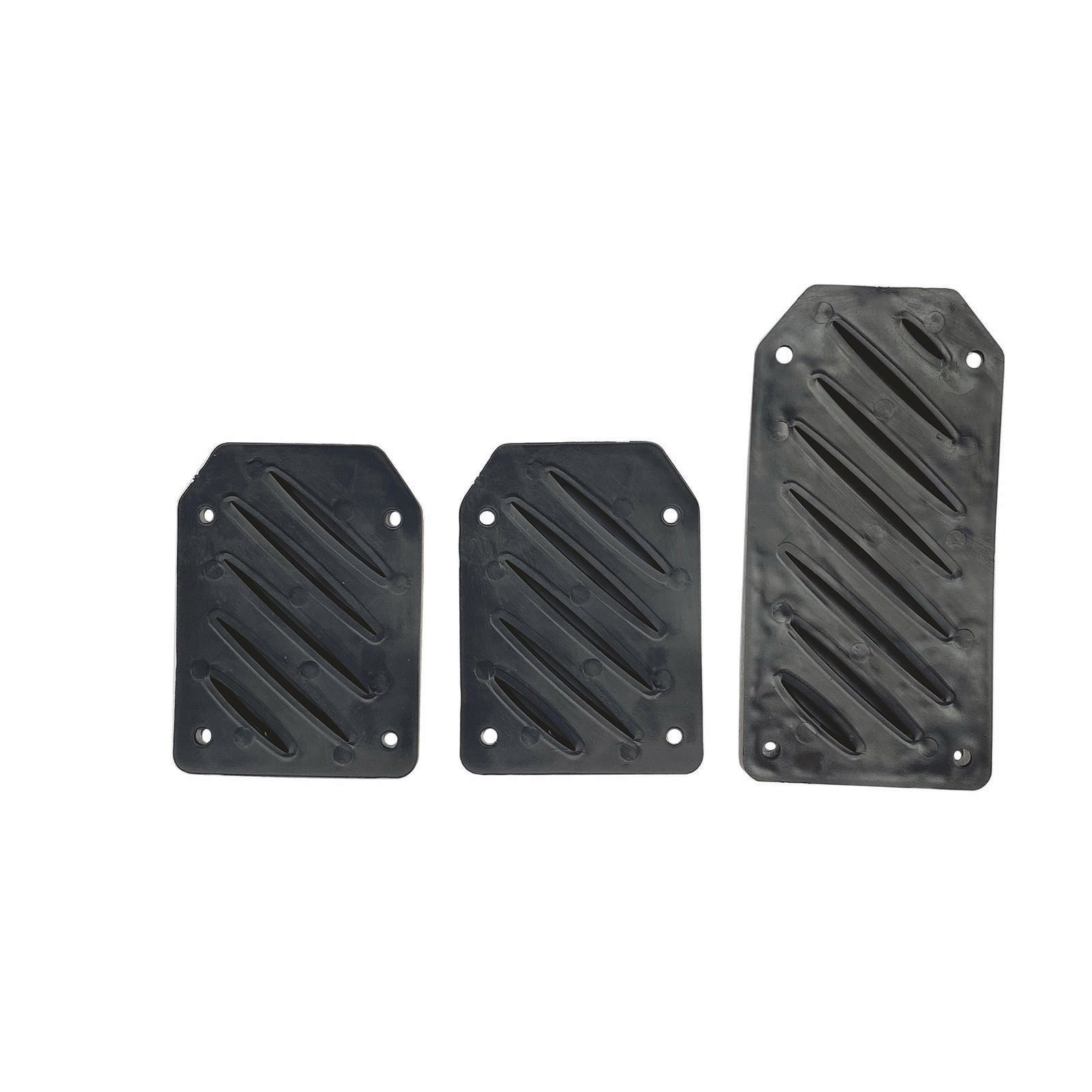Pedali Black Stripe 3 in alluminio satinato con inserti gomma anti scivolo