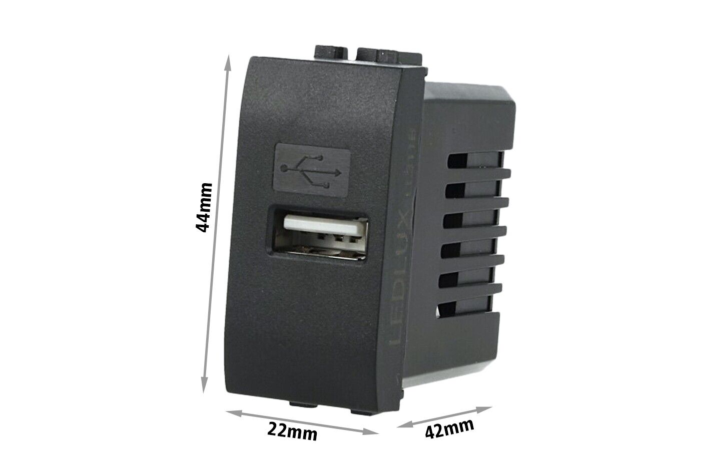 Modulo Caricatore USB 5V 2.1A Compatibile Con Placca Bticino Living Light Color