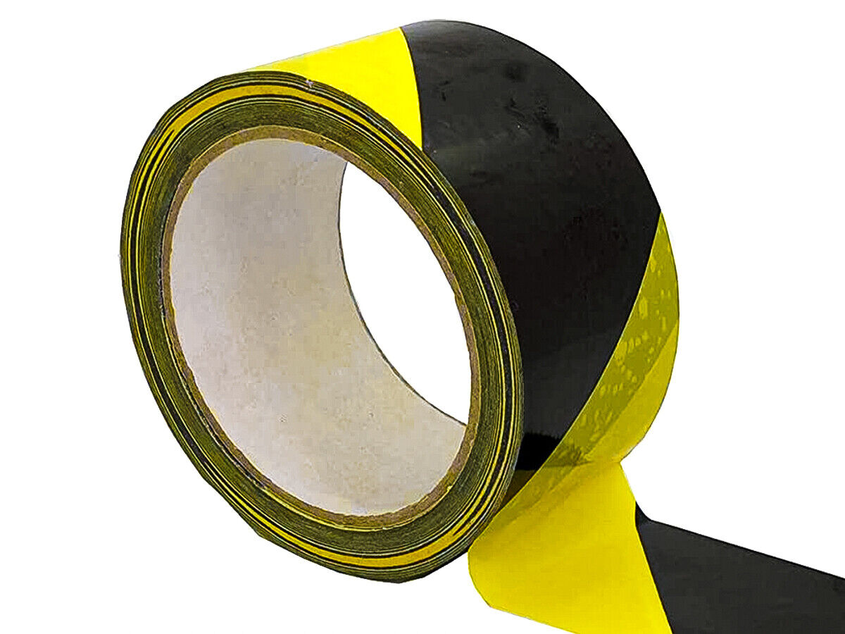 Nastro Adesivo Segnalatico PPL Nero Giallo 50mm X 50mt <ul> <li> Alta