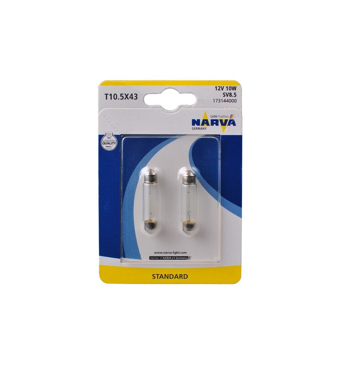 NARVA C10W 11x41 SV8,5 10W 12V