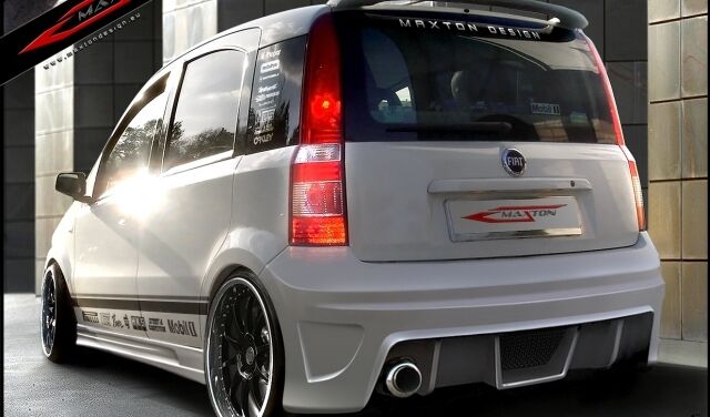 Panda TUNING Paraurti Posteriore Sportivo S-RACER in vetroresina Maxton