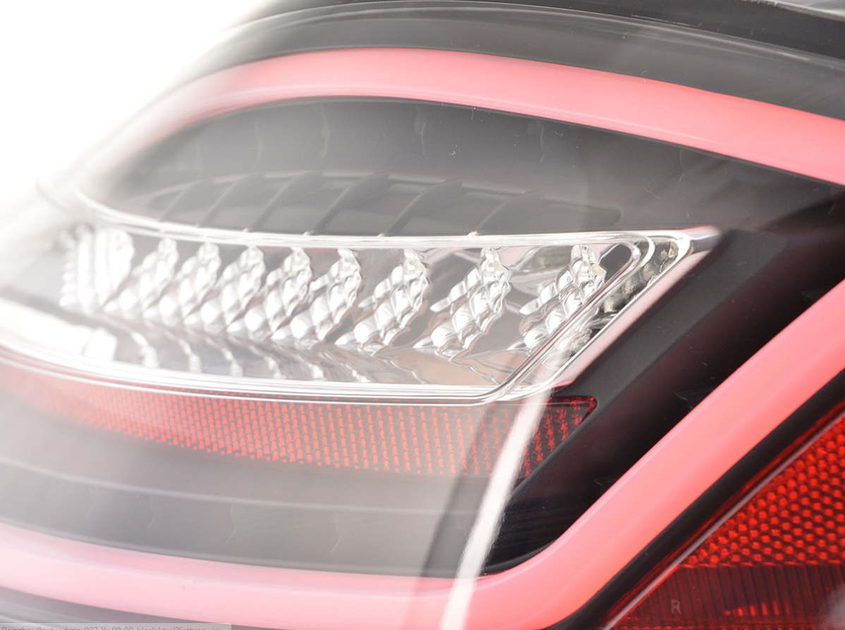 Coppia fari fanali LED LTI TUNING Boxter 987 04-09 neri freccia dinamica