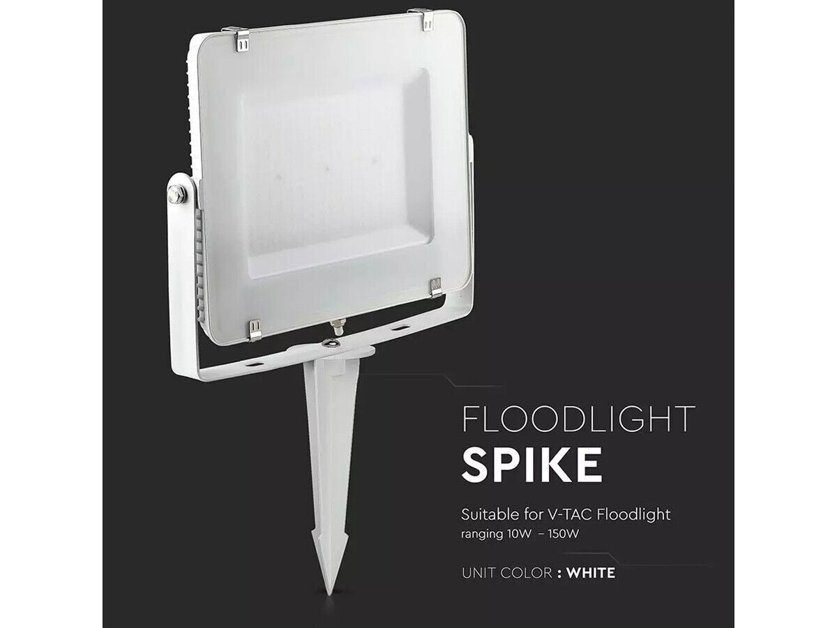 Picchetto in Alluminio per Fari Led Flood Light Colore Bianco Modello Piccolo