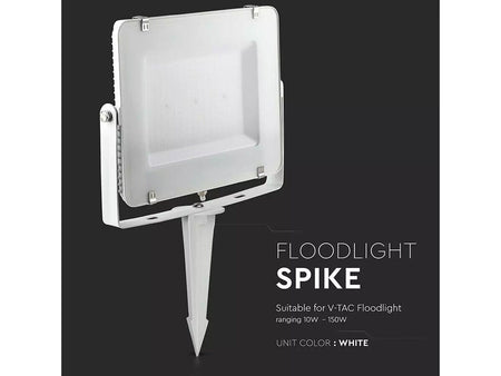 Picchetto in Alluminio per Fari Led Flood Light Colore Bianco Modello Piccolo
