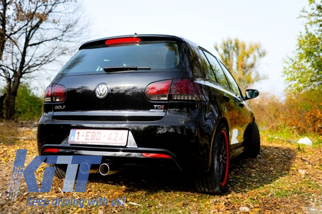 Paraurti posteriore tuning verniciabile Golf VI 6 2008-> look style R20 design